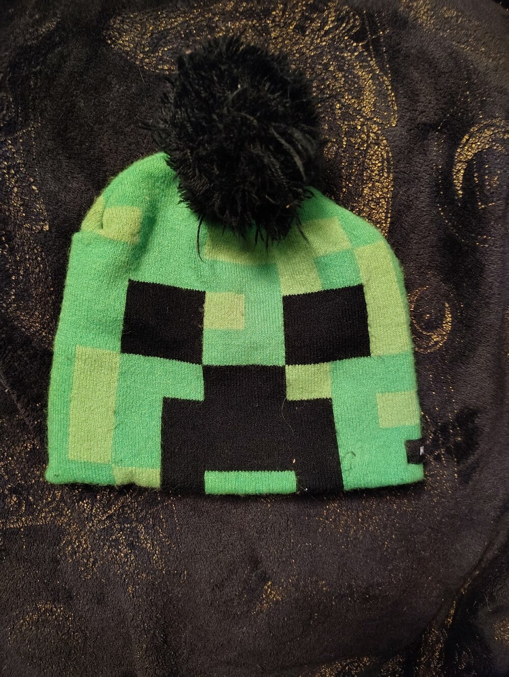 Minecraft Kids Unisex Green Beanie